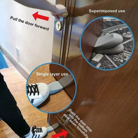 Rubber Wedge Door Stoppers - Picture 3 of 16